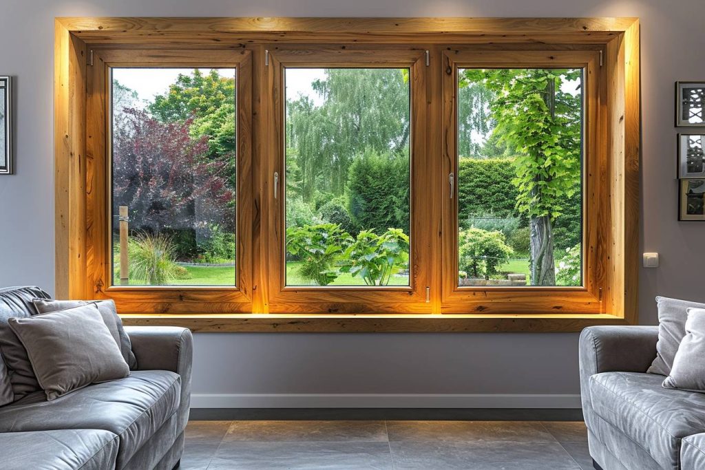 Optimisez votre espace avec une fenêtre châssis fixe en bois
